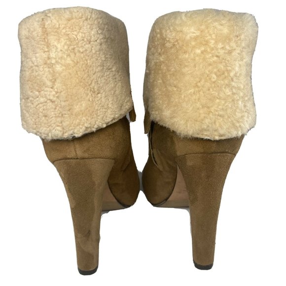L’autre Chose Leather Bootie Shearling Cuff Made I - Picture 4 of 10